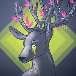 freetoedit wdpneon art drawing deer